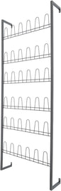 Gdrasuya10 Black Metal Hanging Wall Shoe Rack for Closet, Mudroom and Entryway, 6 Tier 70" Tall Wall Mounted Space Saving Boot and Shoe Rack Organizer, Holds 18 Pairs