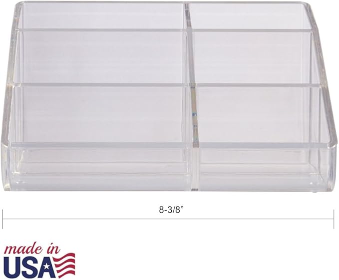 MEKBOK Makeup Organizer - Organize Cosmetics and Beauty Supplies - Acrylic Bathroom Organizers - Clear Plastic Storage Bins For Vanity