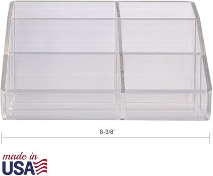 MEKBOK Makeup Organizer - Organize Cosmetics and Beauty Supplies - Acrylic Bathroom Organizers - Clear Plastic Storage Bins For Vanity