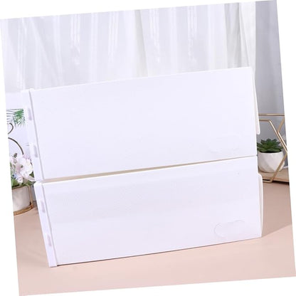 SOLUSTRE 6Pcs Transparent Shoe Storage Box Material Organizer for High Heels Sneakers and Boots Stackable Design for Easy Access and Quick Visibility White Lid