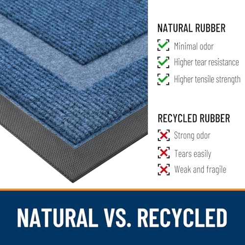 OLANLY Front Door Mat Outside 33x21, All-Season Heavy-Duty Rubber Doormat - Image 4