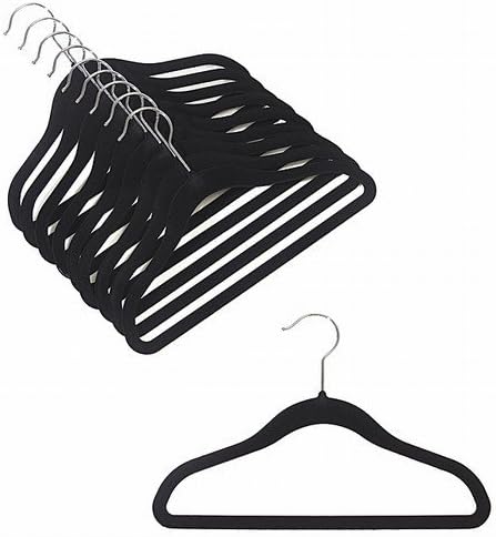 ClosetHangerFactory 12" Childrens Black Slim-Line Hanger