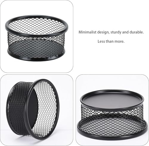 Black Minimalist Metal Paper Clip Holder, 1 Pc - Image 3