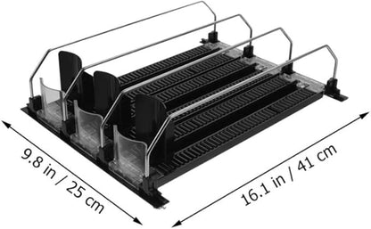 3pcs Fridge Drink Organizer Pusher Set Automatic Beverage Dispenser for Cans and Bottles Reliable Glide System for Convenience Stores and Home Use
