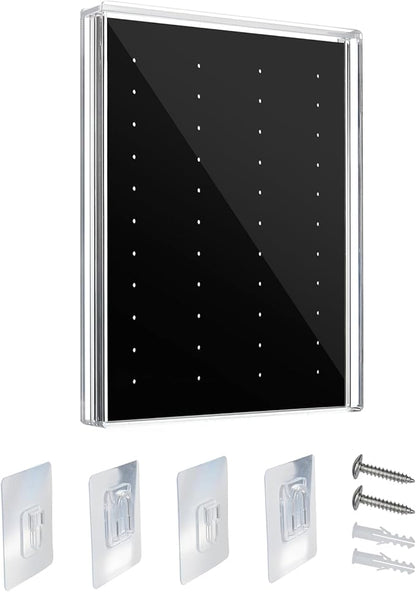 Acrylic Enamel Pin Display Case, Pin Shadow Boxes, Pin Collection Case for Wall & Tabletop Display, Pin Holder for Disney Pins, Pin Badge, Jewelry Pins, Hark Rock Pins (Clear, 8.8 x 6.8 inches)