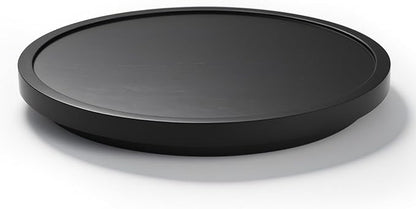 LAMU 12' Wood Lazy Susan Organizer Turntable for Cabinet, Lazy Susan for Table Top, Pantry, Kitchen, Bathroom, Countertop, Rotating Spice Organizer, Vanity Decor Tray, Pine Wood, Black