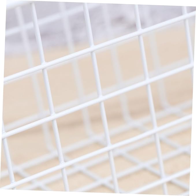 MAGICLULU White Over Door Cabinet Storage Basket Organizer Rust Resistant Hanging Rack with Ventilated Hollow Design Easy Install for Kitchen Bathroom Office Storage