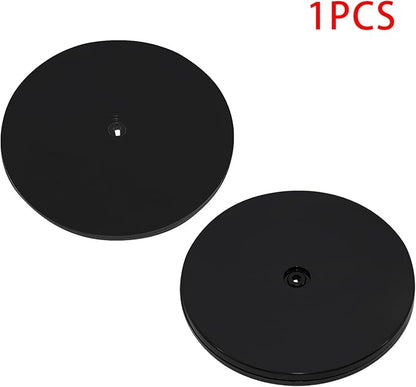 1 Pcs Black 9 inch Acrylic Lazy Susan Rotating Turntable Organizer Bearings - Round Swivel Plate for Spice Rack, Table, Cake, Kitchen Pantry