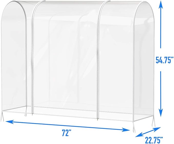 Simple Houseware Clear Garment Rack Cover