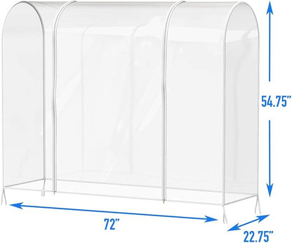 Simple Houseware Clear Garment Rack Cover