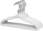 ManGotree Baby Velvet Clothes Hangers, 10.95'' Non-Slip Kids Hangers, Space Saving Hangers for Infant Toddler Children, 15 Pack (White)