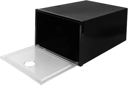 Healifty Transparent Plastic Shoe Box with Front Door Stackable Shoe Storage Container for Home Material with Dustproof and Scratch Protection Space Saving Organizer for Sneakers