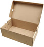 Kraft Paper Shoe Storage Box Assemblable Shoes Container Case Shoes Display Box Women Men Stackable Shoes Organizer for Living Room Bedroom, 30cmx18cmx10cm