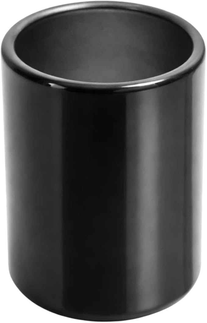 Stainless Steel Cocktail Pick Holder – Mini Black Minimalist Metal Utensil Holder for Fruit Forks & Toothpicks, Coffee Spoon Holder for Home Bar & Espresso Station