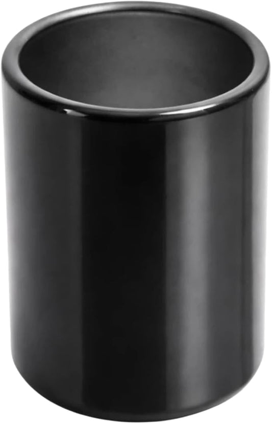 Stainless Steel Cocktail Pick Holder – Mini Black Minimalist Metal Utensil Holder for Fruit Forks & Toothpicks, Coffee Spoon Holder for Home Bar & Espresso Station