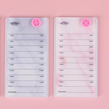 Acrylic Eyelash Pallet For 8 Layers Storage Organizer, Grafting False Eyelashes With 7-15mm Scale Glue Cup Palette, Cosmetic Beauty Extension Supplies (A Marble White Pallet)