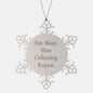 Fancy Shoe Collecting Gifts, Eat. Sleep. Shoe, Birthday Unique Gifts, Snowflake Ornament for Shoe Collecting from Friends, Fun Gifts for Shoe Collectors, Shoe Collector Gifts, Unique Gifts for Shoe