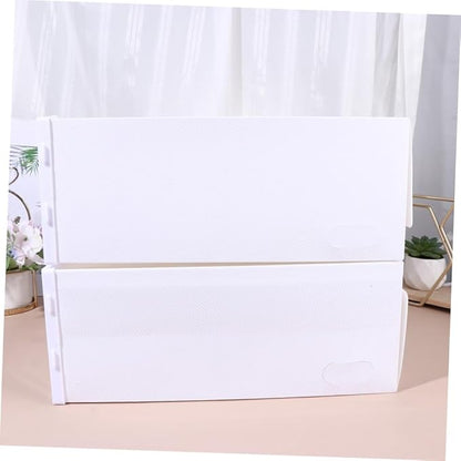 6pcs Stackable Transparent Shoe Organizer Boxes Plastic Storage Bins for Sneakers High Heels Boots PP Material Scratch Resistant Shoe Container for Space Saving
