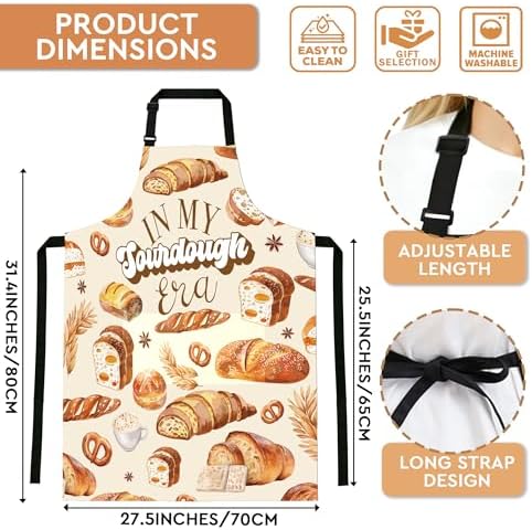 Adjustable Baking Aprons for Women - Cooking Aprons for Women with Pockets, Perfect for Baking Cooking Gradening - Image 2