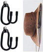 Pmsanzay Cowboy Hat Rack Organizer Display - Wall Mount Holder With Hooks - Easy to Install, Adjustable, Fits Any Hat - Screws Included - 2 Pack