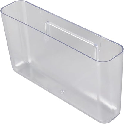 Wall Mounted Storage Organizer, Transparent Cabinet Door and Bathroom Wall Organizer for Office, Strong Adhesive Mounting, Clear Desktop and Wall Storage Solution (L)