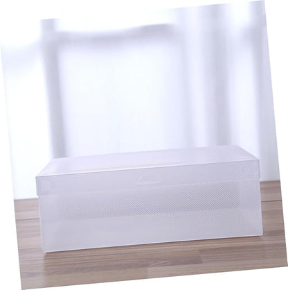 CHILDWEET 6pcs Shoe Storage Case Lids Plastic Shoe Boxes for Home Closet Office Dustproof