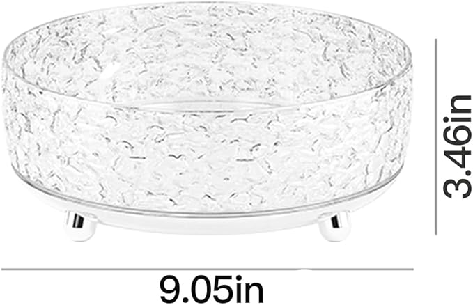 360 Rotating Makeup Organizer, Cosmetics Lazy Susan Spinning Skincare Storage for Vanity, Turntable Perfume Trays for Dresser Bathroom Countertop and Kitchen (Clear)