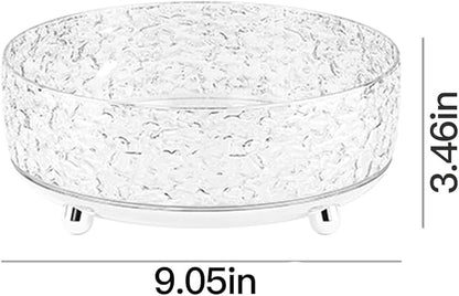 360 Rotating Makeup Organizer, Cosmetics Lazy Susan Spinning Skincare Storage for Vanity, Turntable Perfume Trays for Dresser Bathroom Countertop and Kitchen (Clear)