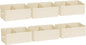 DIMJ Closet Storage Bins, 6 Pack Storage Baskets for Shelves, Foldable Shelf Organizer with Handle, Linen Closet Organizers and Storage for Clothes, Toys, Towel, Books (Beige),