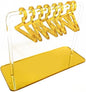 Cute Earring Rack Holder Coat Hangers Shape Unique Earring Display Stand Acrylic Ear Studs Display Rack Earring Hanging Organizer(Gold)