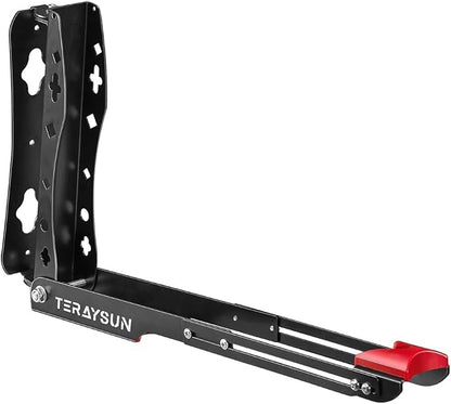 Swivel Bike Wall Mount Rack, Adjustable Vertical Bicycle Hanger for Garage Storage, Heavy Duty 3mm Steel Holder Fits 24"-29" Wheels (Max 3.5" Tire), 66lbs/30kg Load Capacity for MTB Road