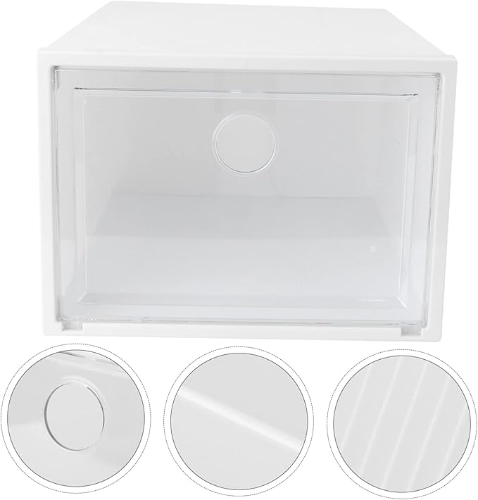 MAGICLULU 1pc Plastic Shoe Storage Box Creative Design Stackable Shoes Container for Easy Organization Capacity for Seasons