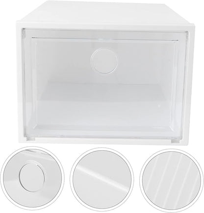 MAGICLULU 1pc Plastic Shoe Storage Box Creative Design Stackable Shoes Container for Easy Organization Capacity for Seasons