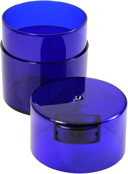 Tightvac - Premium Airtight Herb Storage Container - Holds ½ oz to 3 ounces - Keep Your Herbs and Dry Goods Fresh and Flavorful. Blue Tint