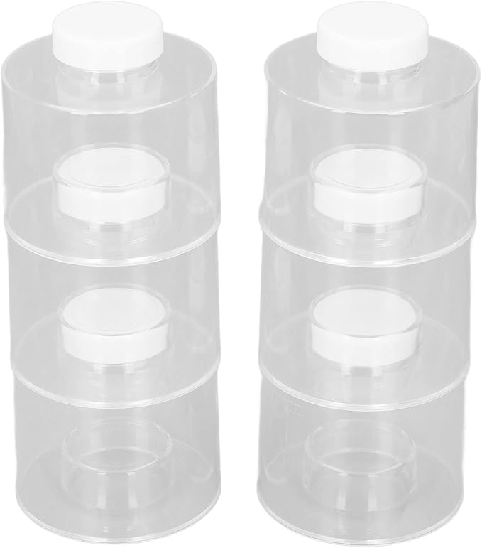 Gavigain 6-Piece Stackable Spice Jars Spice Storage Spice Tower Clear Spice Bottles Kitchen Organizer Spice Pot for Home Cooking