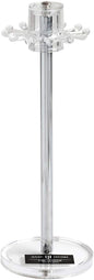Isaac Jacobs Clear Acrylic Necklace Holder (12 Rotating Hooks) – Hanging Chain Organizer, Sleek & Sturdy Stand for Jewelry – Storage Solution- Bedroom- Bathroom - Countertop - Nightstand