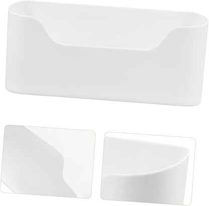 2pcs Bathroom Wall Organizer Wall Mount Kitchen Shelves No Drilling Reusable Remote Storage Box Stationery Organizer Space Saver