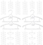 Baby Hangers for Nursery Closet 80 Pack Plastic Kids Clothes Hanger Space Saving Non Slip Extendable Toddler 11-14” Adjustable Hangers Heavy Duty Clothing Infant Hanger Bulk, White