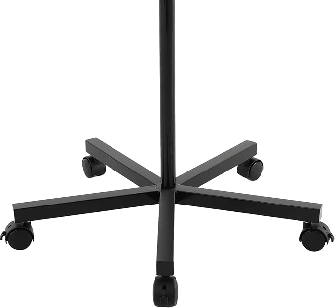 Freestanding Hat Rack Stand with Wheels,Metal Hat Organizer Rack with 16 Adjustable Circular Hooks,Floor Standing Hats Tree Display Stand (Black)