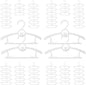 Baby Hangers for Nursery Closet 60 Pack Plastic Kids Clothes Hanger Space Saving Non Slip Extendable Toddler 11-14” Adjustable Hangers Heavy Duty Clothing Infant Hanger Bulk, White
