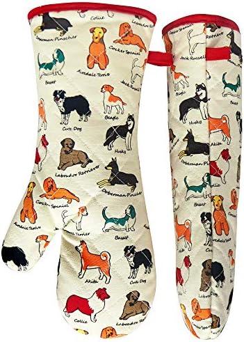 Oven Mitts Cotton Fashion Cute Dog Design 1 Pair - Image 2