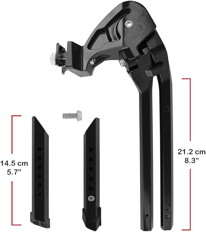 BV Bike Stand Heavy Duty for 24"-28" E-Bike - Bike Kickstand Supports Up to 77 lbs - Adjustable & Foldable Kickstand for Adult Bike with Center Mount & Secure Support - Strong & Durable for Ebikes