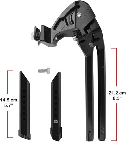 BV Bike Stand Heavy Duty for 24"-28" E-Bike - Bike Kickstand Supports Up to 77 lbs - Adjustable & Foldable Kickstand for Adult Bike with Center Mount & Secure Support - Strong & Durable for Ebikes