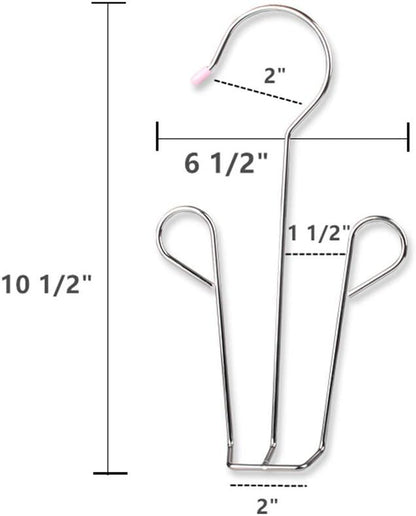 Leoyoubei 10 Pack Stainless Steel Shoes Hanger Drying Rack for Dehumidifying Hanging Leather Shoes,Double Hook Design Drying Shelf Storage Organizer,Closet Organizer Storage