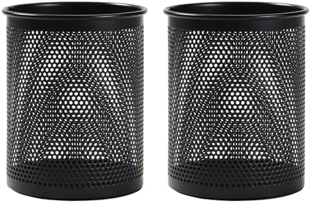 Comix 2 Packs Mesh Pen Holder, Desk Organizer for Home Office, Black by Comix