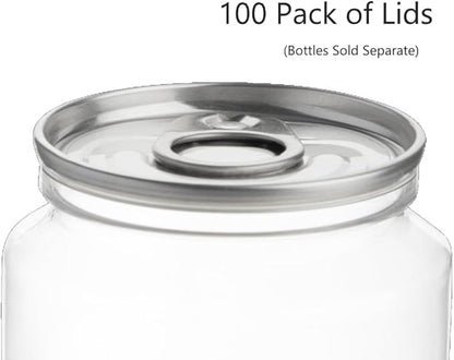 Hammont Aluminum Ring Pull Can Lids - Sealable Lids for Any Cans in Hammont Line - 100PK