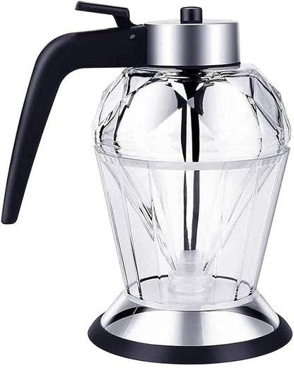 Glass Honey Dispenser - BPAFree Kitchen Tool with 200ML Capacity, Gravity Feeding System, Multifunctional Syrup Dispenser for Honey, Oil, and Seasoning (#1) (#1)