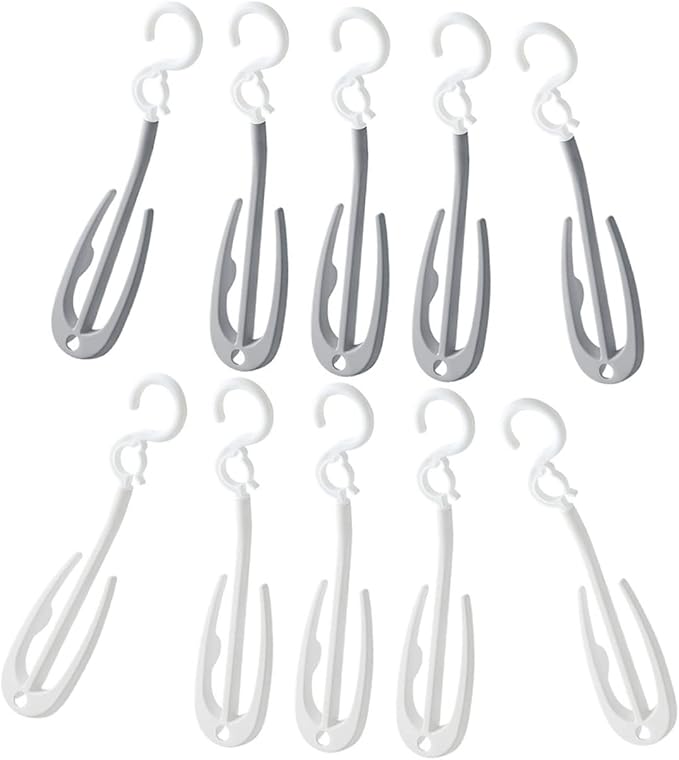 PRETYZOOM 10pcs Shoe Display Stand Double Hook Hanging Shoe Organizer for Drying Storage