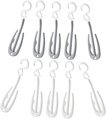 PRETYZOOM 10pcs Shoe Display Stand Double Hook Hanging Shoe Organizer for Drying Storage