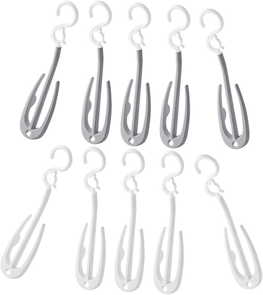 PRETYZOOM 10pcs Shoe Display Stand Double Hook Hanging Shoe Organizer for Drying Storage